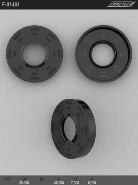 Сальник рулевой рейки 20 46 7/8 (Emmetec). Артикул F01461