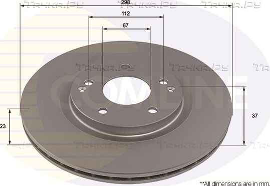Тормозной диск Comline COATED. Артикул ADC2954V