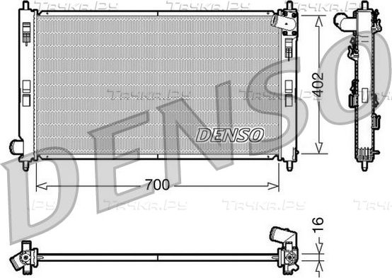 Радиатор охлаждения двигателя Denso (алюминий). Артикул DRM45023
