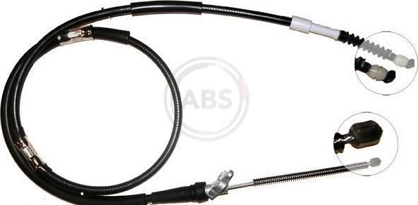 Трос ручника (тросик ручного тормоза) ABS задний левый для Toyota Corolla E90 1987-1993. Артикул K12767