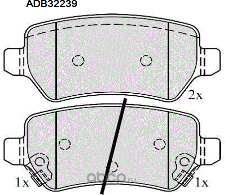 Колодки тормозные дисковые (Allied Nippon). Артикул ADB32239