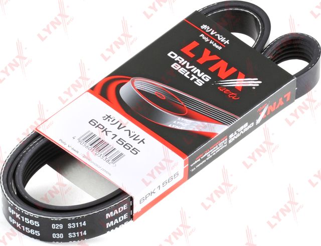 Приводной ремень поликлиновой LYNXauto для Peugeot Partner Origin 2008-2011. Артикул 6PK1565