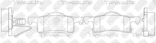 Тормозные колодки NiBK задние для Ford Expedition II 2002-2006. Артикул PN0620