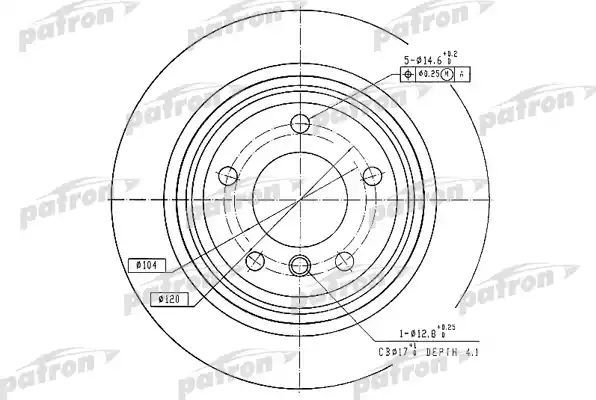 Тормозной диск Patron. Артикул PBD2783