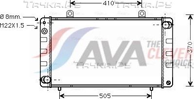 Радиатор охлаждения двигателя AVA. Артикул SB2003