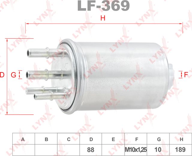 Топливный фильтр LYNXauto. Артикул LF-369