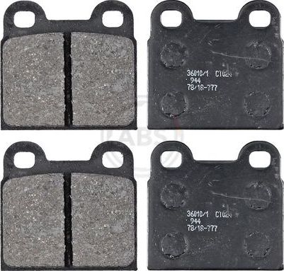 Тормозные колодки ABS задние для Saab 99 1974-1980. Артикул 36010/1