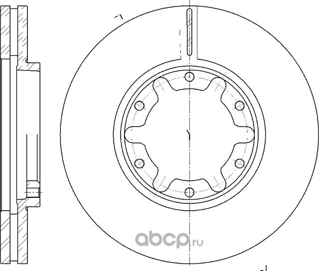Диск тормозной вентилируемый (G-Brake). Артикул GR20009