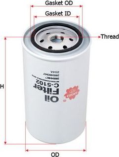 Масляный фильтр Sakura. Артикул C-5102