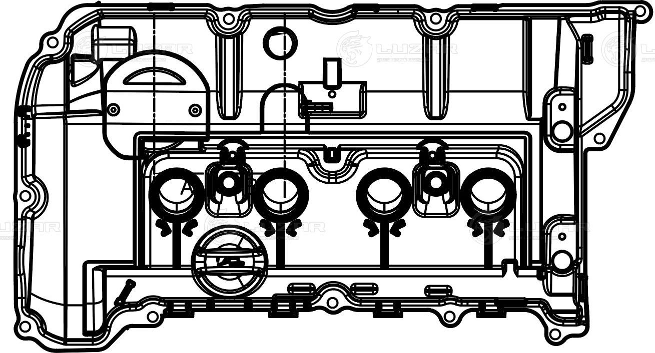 Клапанная крышка Luzar (алюминий). Артикул LVPC 2017