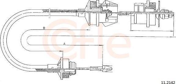 Трос сцепления Cofle для Citroen ZX 1991-1997. Артикул 11.2142