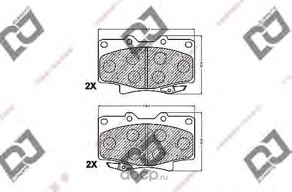 Колодки тормозные дисковые (DJ Parts). Артикул BP1220