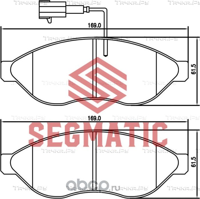 SGBP2631 Колодка торм диск пер Peugeot Boxer 2.2 2006- Fiat Ducato 2.3 2006- Peu (Segmatic) Segmatic. Артикул SGBP2631