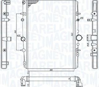 Радиатор охлаждения двигателя Magneti Marelli. Артикул 350213199400