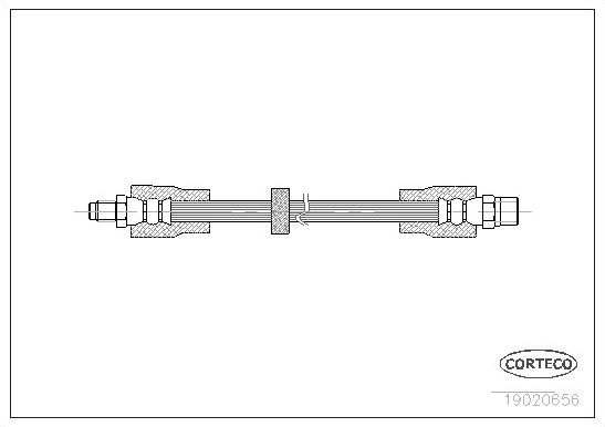 Тормозной шланг Corteco задний для Audi 100 IV (C4) 1990-1994. Артикул 19020656