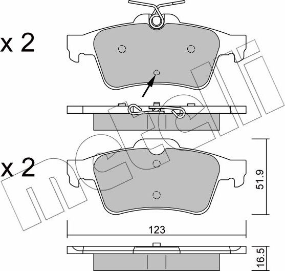 Тормозные колодки Metelli. Артикул 22-0337-2