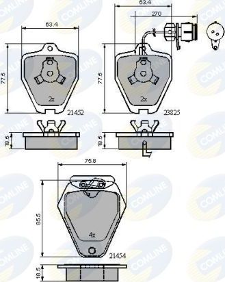 Тормозные колодки Comline. Артикул CBP1884