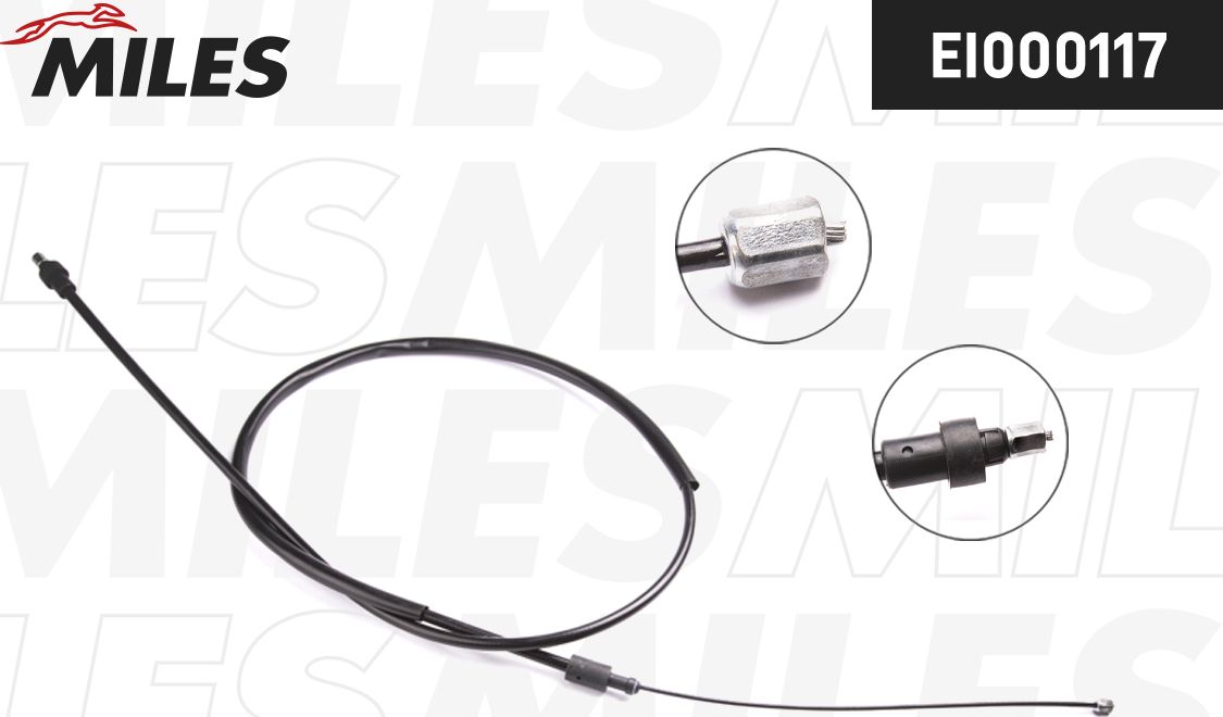 Трос ручника (тросик ручного тормоза) Miles. Артикул EI000117