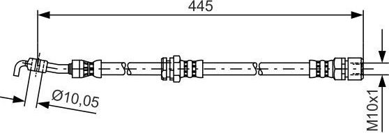 Тормозной шланг Bosch. Артикул 1 987 481 386