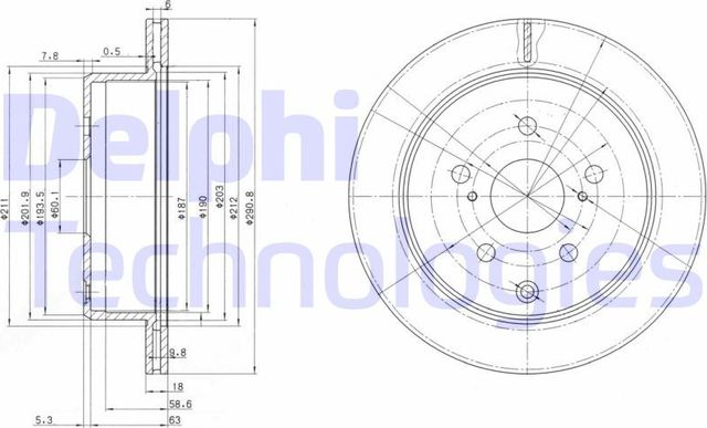Тормозной диск Delphi. Артикул BG3166
