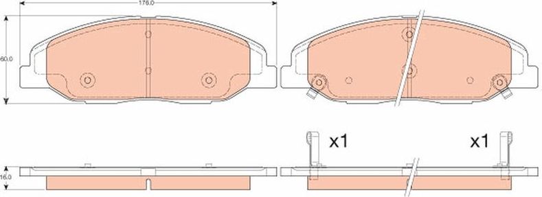 Тормозные колодки TRW. Артикул GDB4457