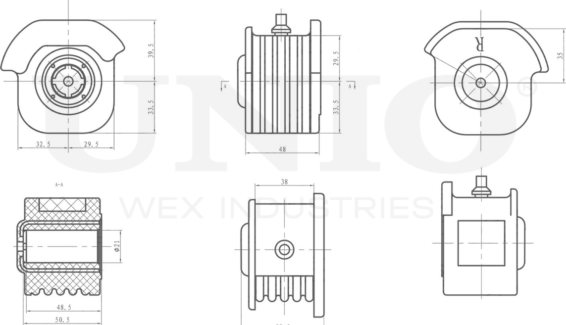 Сайлентблок рычага подвески (Unio). Артикул RMP-20128