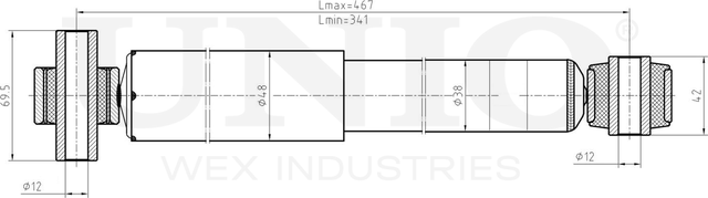 Амортизатор подвески (Unio). Артикул SAB-10648