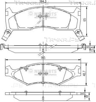 Тормозные колодки Nipparts передние для Kia Sephia I 1995-1997. Артикул J3600302