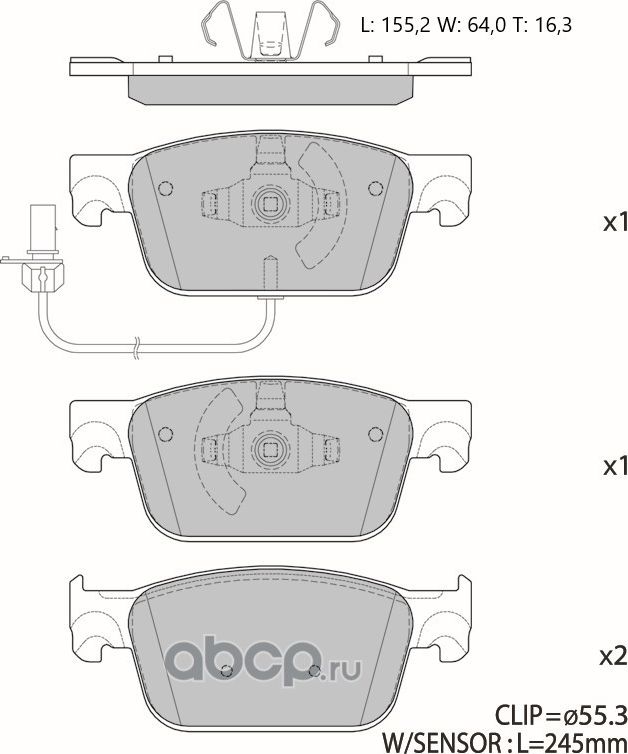 Колодки тормозные дисковые Avantech (противоскрипная пластина в компл.). Артикул AV084