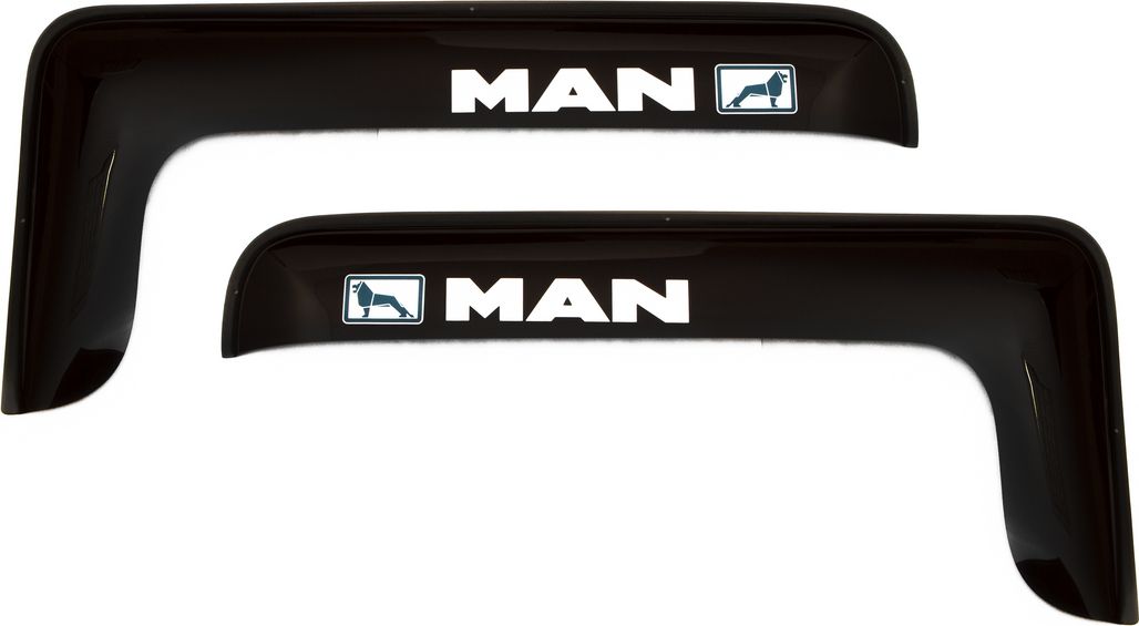 Дефлекторы REIN для окон (накладной скотч 3М) (2 шт.) MAN Commander 1995-2026 (короткий) Дымчатый. Артикул REINWV848