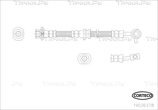 Тормозной шланг Corteco. Артикул 19036378