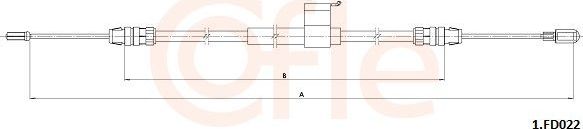 Трос ручника (тросик ручного тормоза) Cofle. Артикул 92.1.FD022