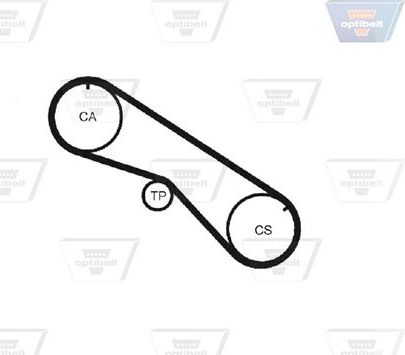 Ремень ГРМ Optibelt Optibelt-ZRK для Toyota Land Cruiser 70 1990-2007. Артикул ZRK 1105