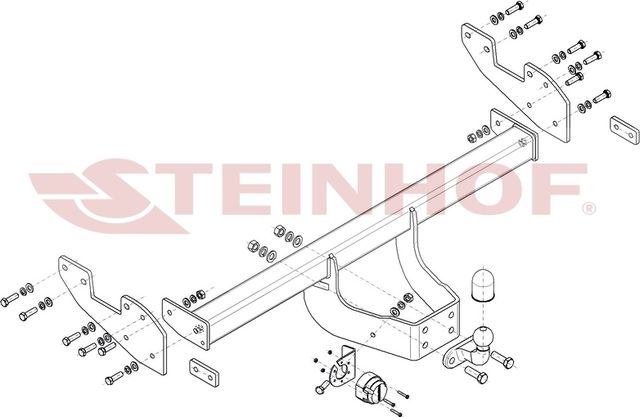 Фаркоп Steinhof для Jac T6 2019-2026. Фланцевое крепление. Артикул T-159