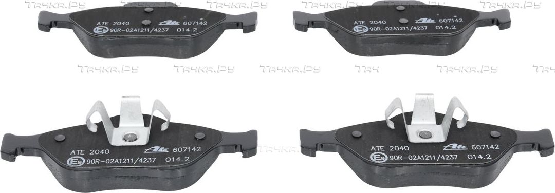 Тормозные колодки ATE передние для Ford Fiesta V 2002-2008. Артикул 13.0460-7142.2