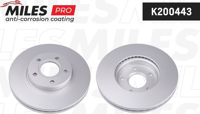 Тормозной диск Miles передний для Volvo V50 I 2004-2012. Артикул K200443