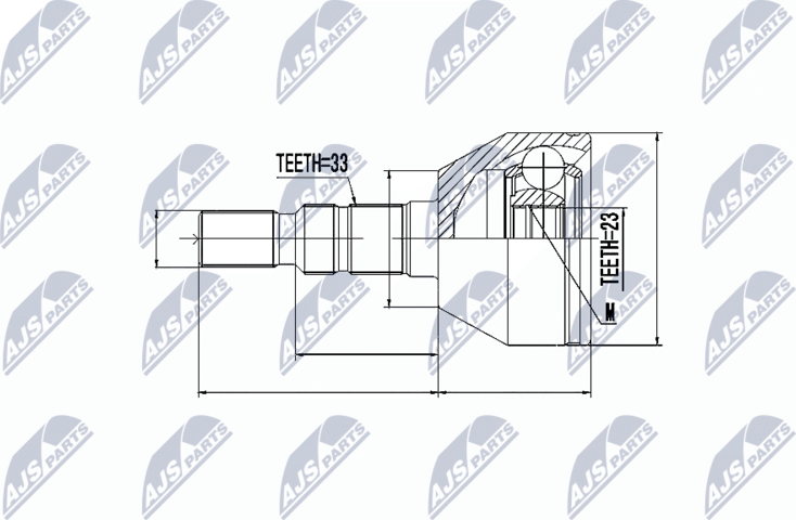 Шрус внутренний (граната) NTY. Артикул NPZ-PL-023