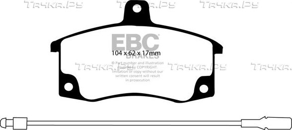 Тормозные колодки EBC Brakes. Артикул DP21192