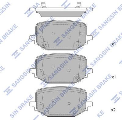 Тормозные колодки Sangsin Hi-Q. Артикул SP4433