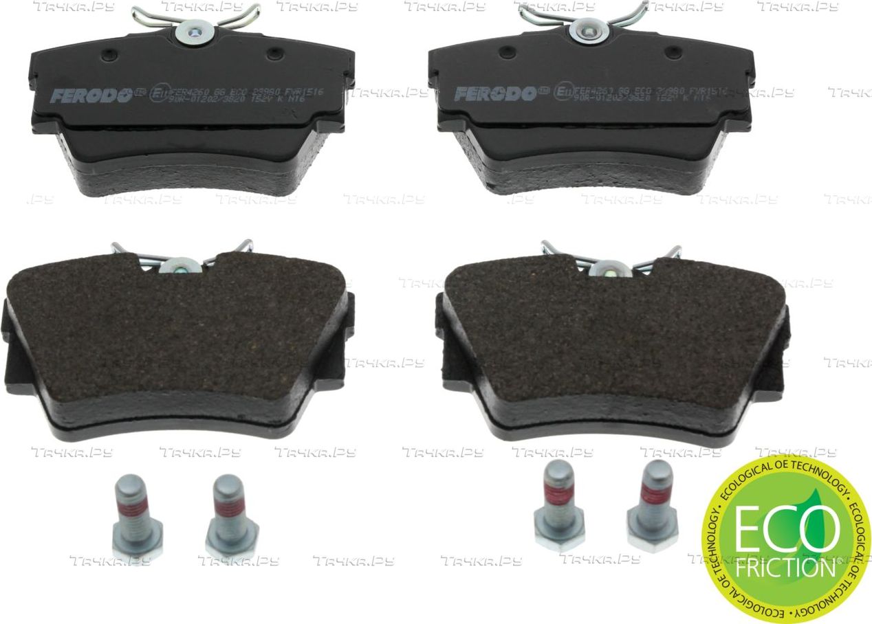 Тормозные колодки Ferodo Premier Eco Friction задние для Nissan Primastar I 2001-2014. Артикул FVR1516