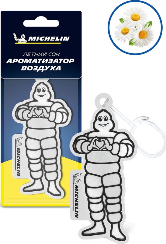 Ароматизатор воздуха MICHELIN, подвесной, картонный, 2D Classic, летний сон. Артикул 32606