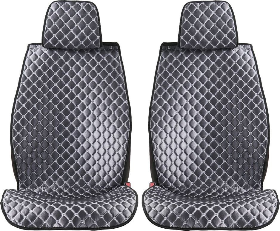 Накидки Seintex каркасные Classic Ultra (без боковин) на сидения, цвет Серый/белая строчка. Артикул 317856