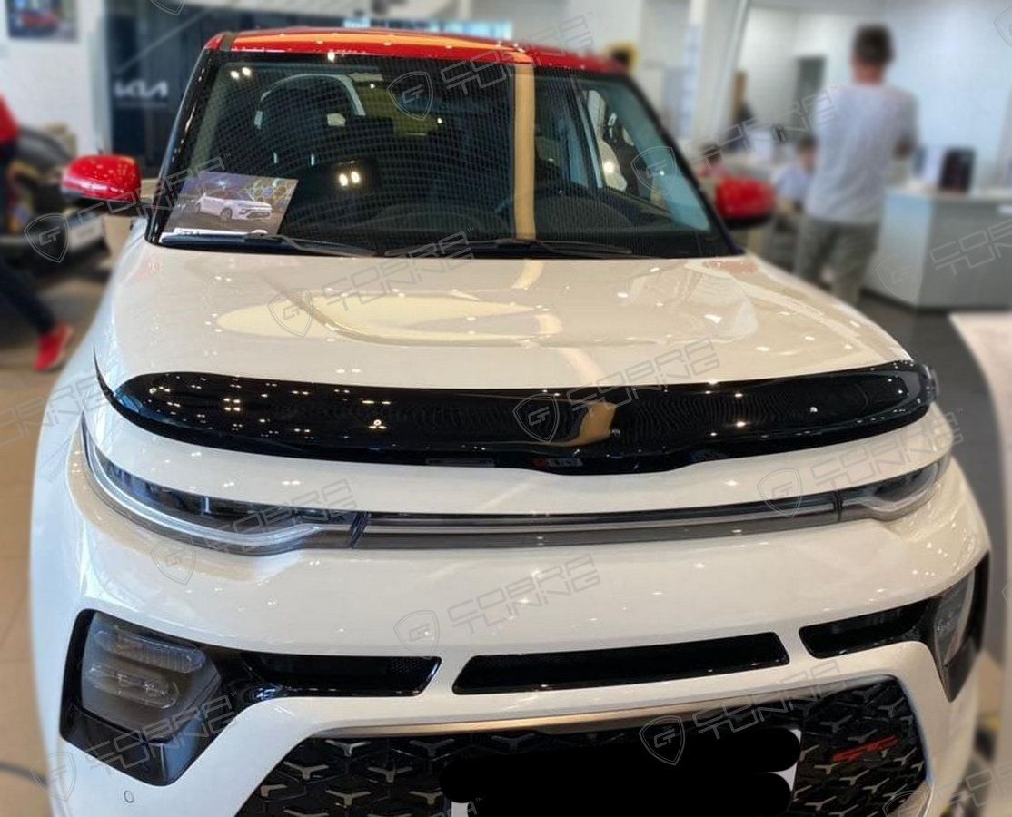Дефлектор Cobra Tuning для капота Kia Soul III 2019-2026. Артикул DK069
