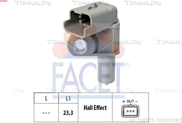 Датчик положения распредвала Facet Made in Italy - OE Equivalent для Land Rover Range Rover Evoque I 2011-2018. Артикул 9.0632