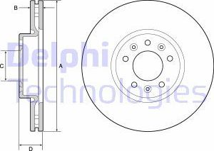 Тормозной диск Delphi. Артикул BG4805C