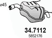 Глушитель Asso для Opel Vectra C 2002-2008. Артикул 34.7112