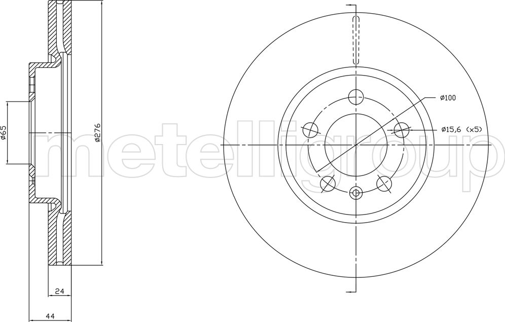 Тормозной диск Metelli. Артикул 23-1842C