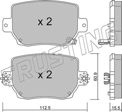 Тормозные колодки Trusting задние для Tesla Model 3 I 2018-2026. Артикул 1334.0