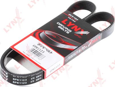 Приводной ремень поликлиновой LYNXauto. Артикул 6PK1123
