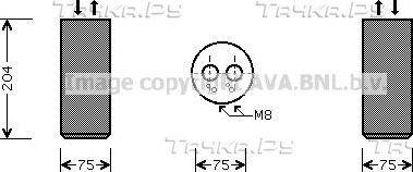 Осушитель кондиционера AVA для Volkswagen Passat B5 2000-2005. Артикул VND053